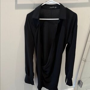 PLT black womens shirt dress